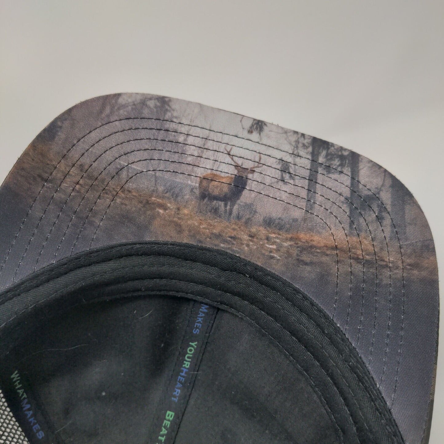 Idaho Heartbeat Snapback Mesh Back Trucker Hat Camo OSFA Adjustable