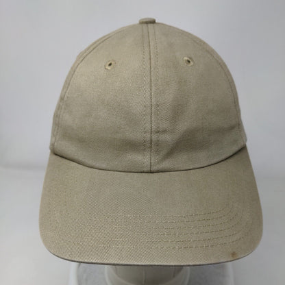 Red Kap Slideback Hat Tan One Size Adjustable Vented Holes 6 Panel Blank
