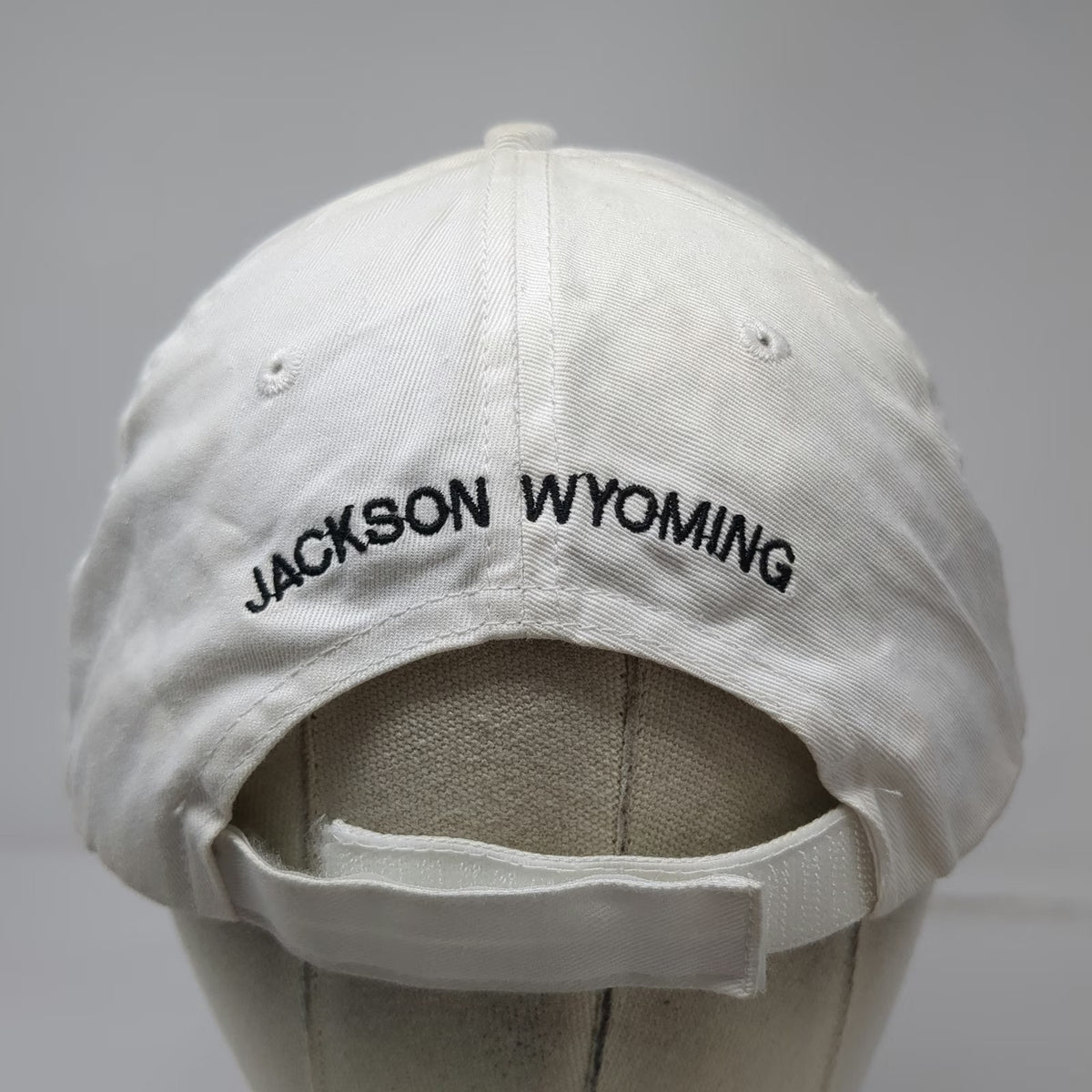 KC Baseball Cap White One Size Jackson Wyoming Elk Mountain Strapback Hat Logo