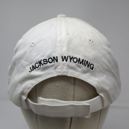 KC Baseball Cap White One Size Jackson Wyoming Elk Mountain Strapback Hat Logo