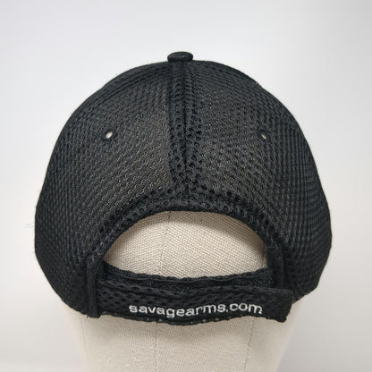 Savage Arms Baseball Cap Black One Size Strapback Mesh Firearm Gun Logo Hat