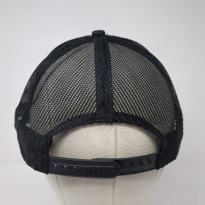 PARMA Snapback Trucker Hat Black One Size Adjustable Mesh Back NV Caps
