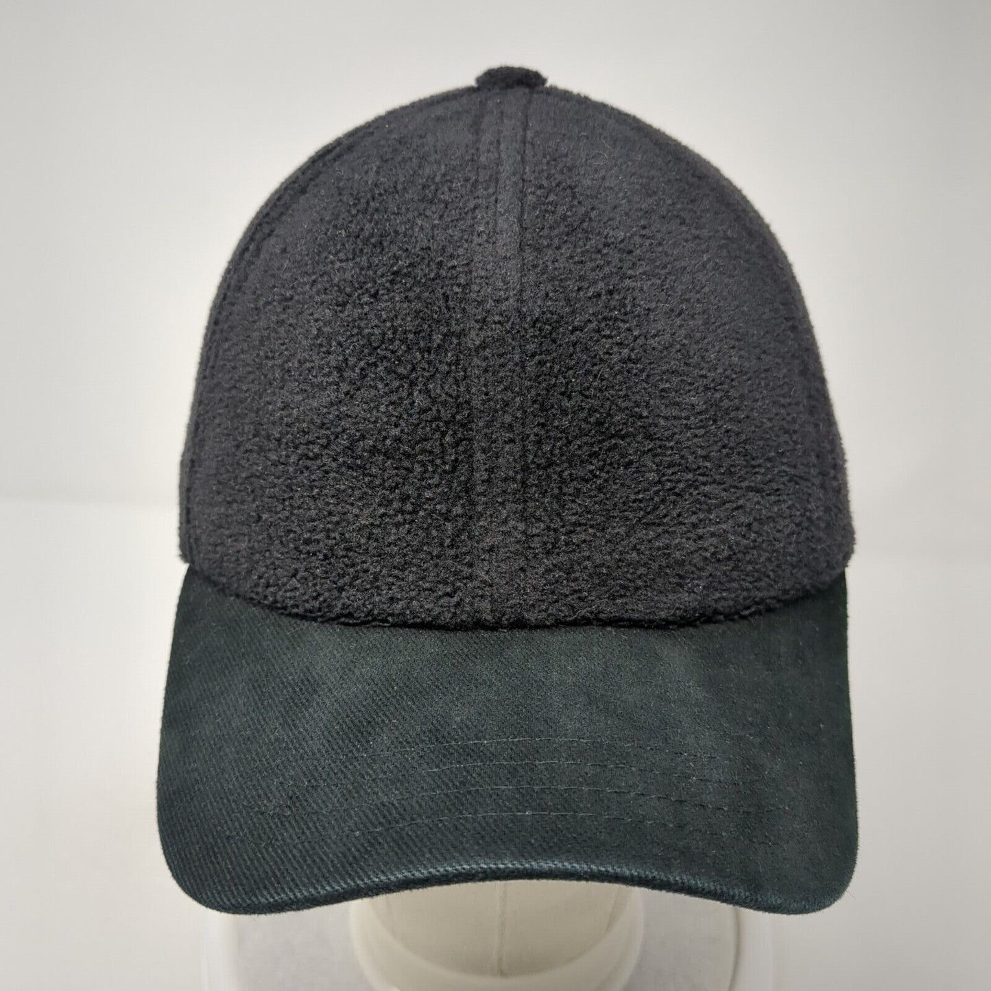 Paramount Headwear Fitted Hat Black Medium Ear Flap Solid Fleece Blank
