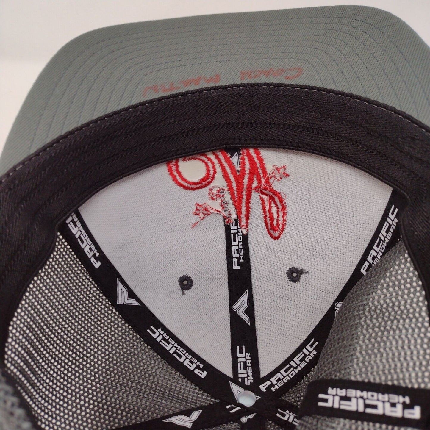 N Boise Fitted Mesh Back Trucker Hat Gray 7 3/8-8 Pacific Headwear