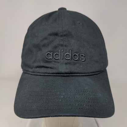 Adidas Climalite Strapback Hat Black One Size Embroidered Adjustable