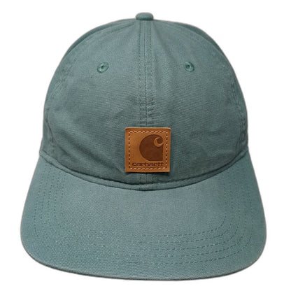 Carhartt Baseball Cap Green One Size Strapback Canvas Logo Patch Branded hat