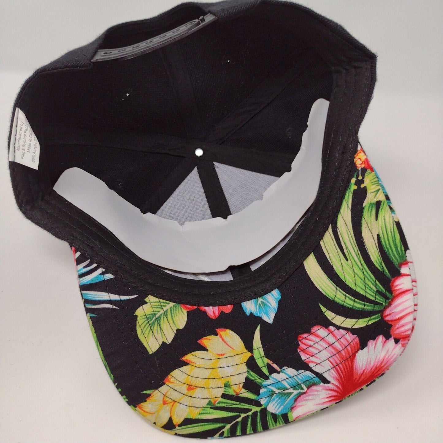 Cali Snapback Hat Multi OSFA Adjustable Floral Hawaiian Embroidered