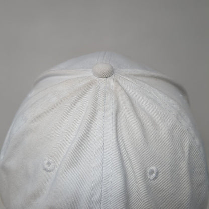 BEHR Strapback Hat White One Size Adjustable Embroidered Vented Holes 6 Panel