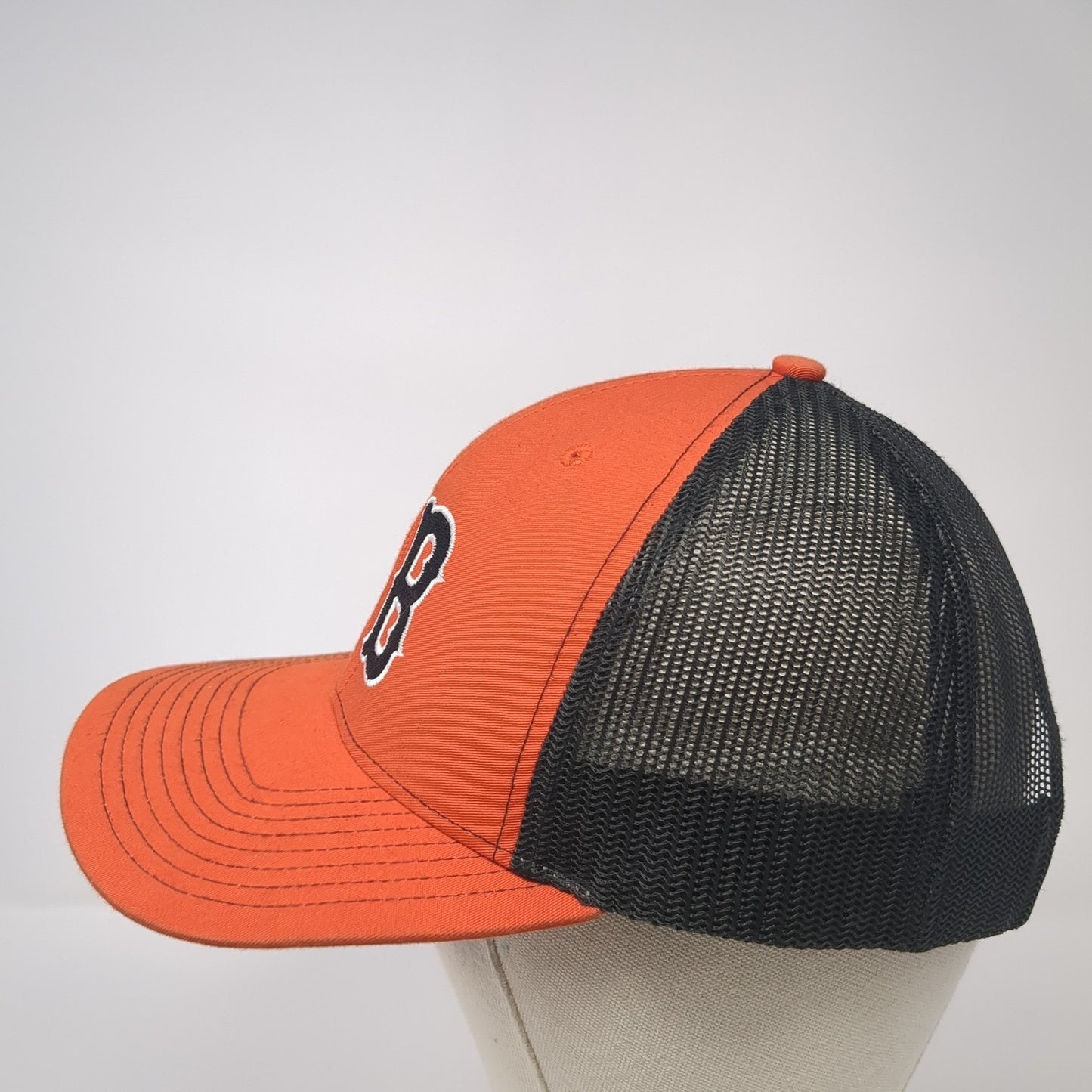 EB Snapback Trucker Hat Orange One Size Adjustable Mesh Back Richardson