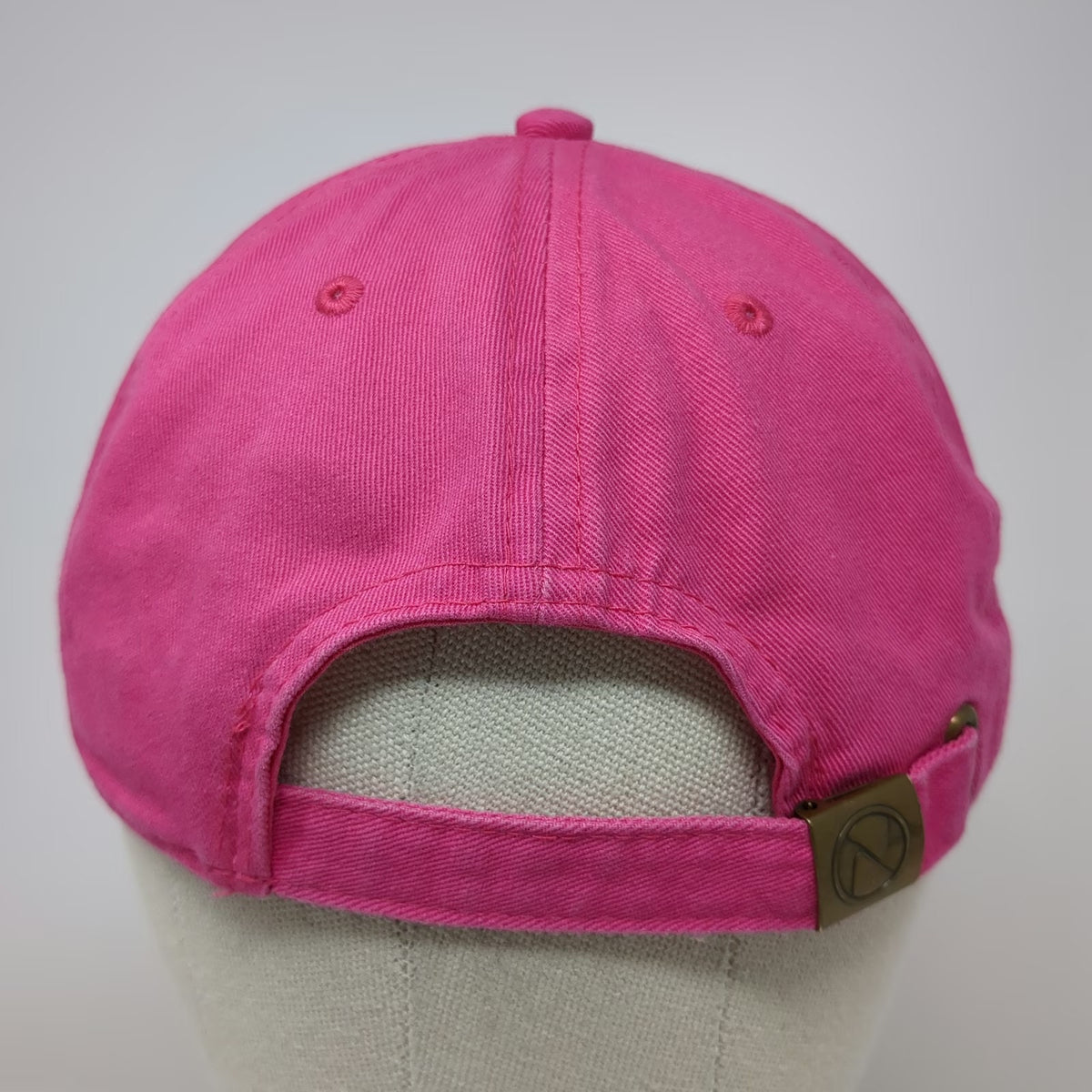 Newhattan Baseball Cap Pink One Size NYC Embroidery Slideback 100% Cotton Hat