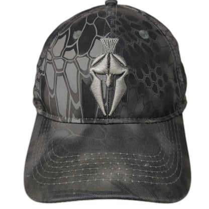 Kryptek Baseball Cap Black Gray OSFM Spartan Helmet Typhon Camo Strapback Hat