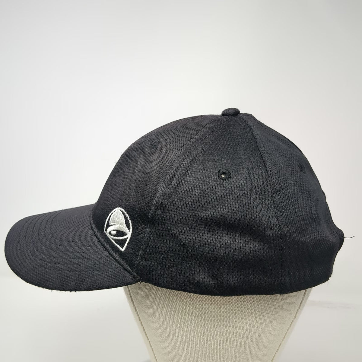 Taco Bell Hat Snapback Black One Size Mesh Back Logo Curved Brim Polyester