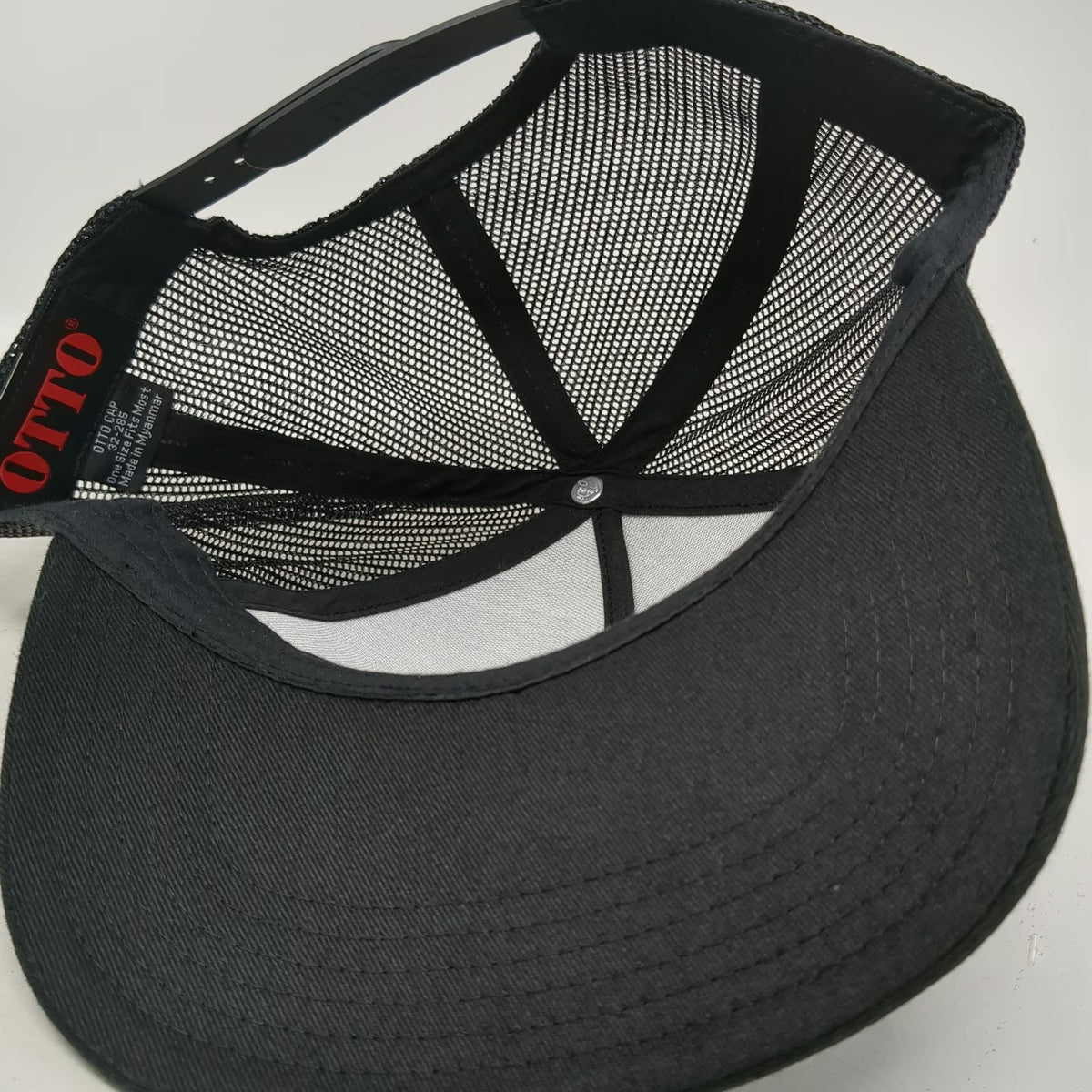 Otto Trucker Hat Black One Size Red DC Pub & Grill Graphic Patch Mesh Snapback