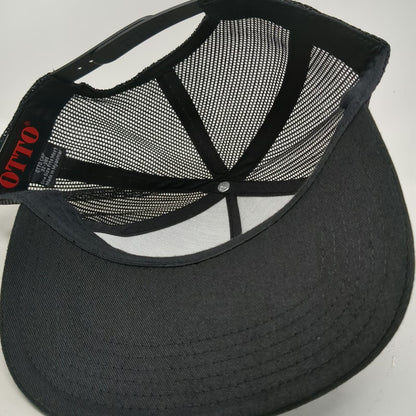 Otto Trucker Hat Black One Size Red DC Pub & Grill Graphic Patch Mesh Snapback