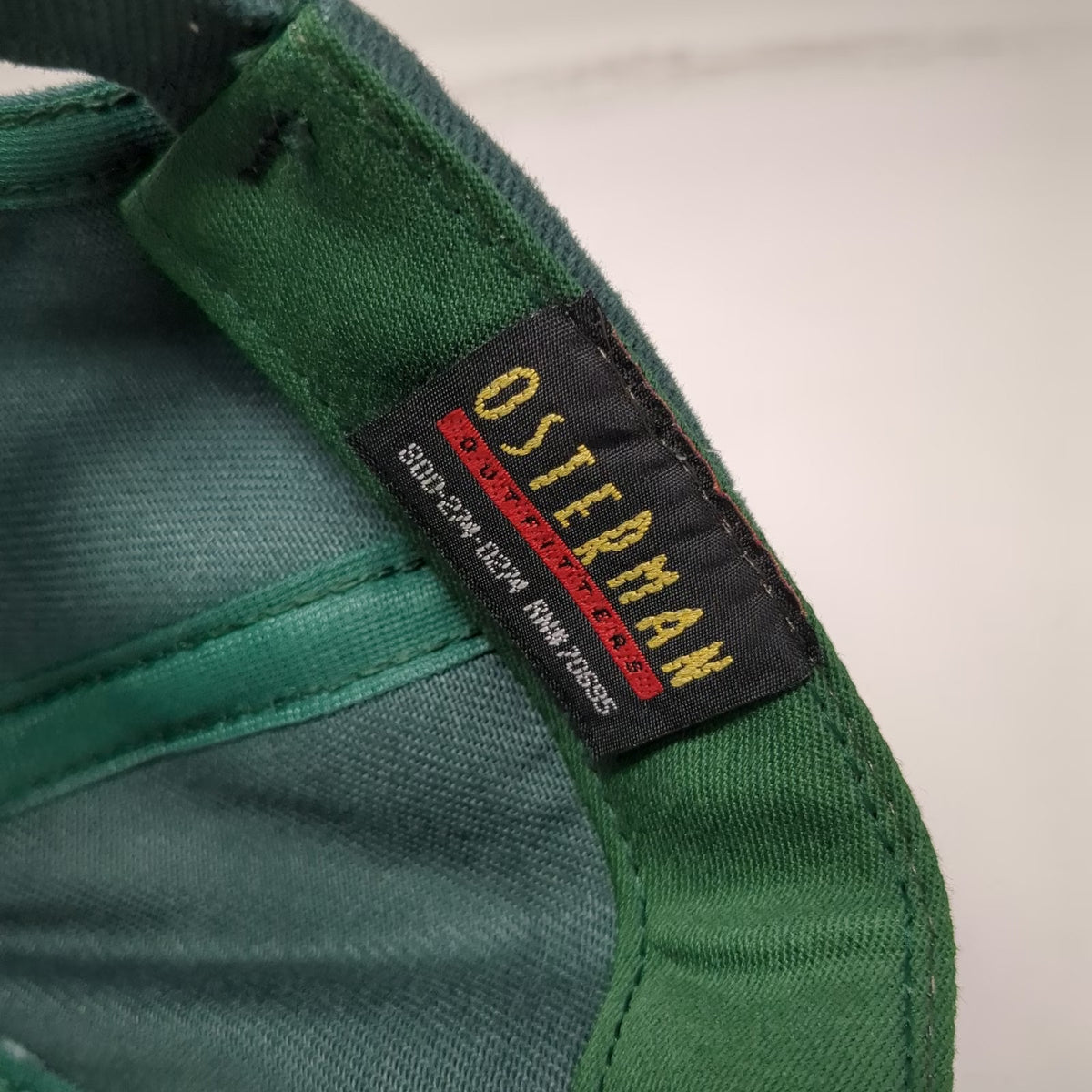 Osterman Baseball Cap Green Blue One Size Curtis Embroidery Strapback Logo Hat
