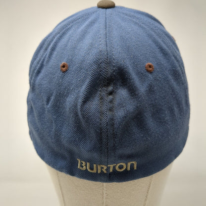 Burton Fitted Hat Blue S/M Flexfit Embroidered Lightweight Vented Holes Yupoong