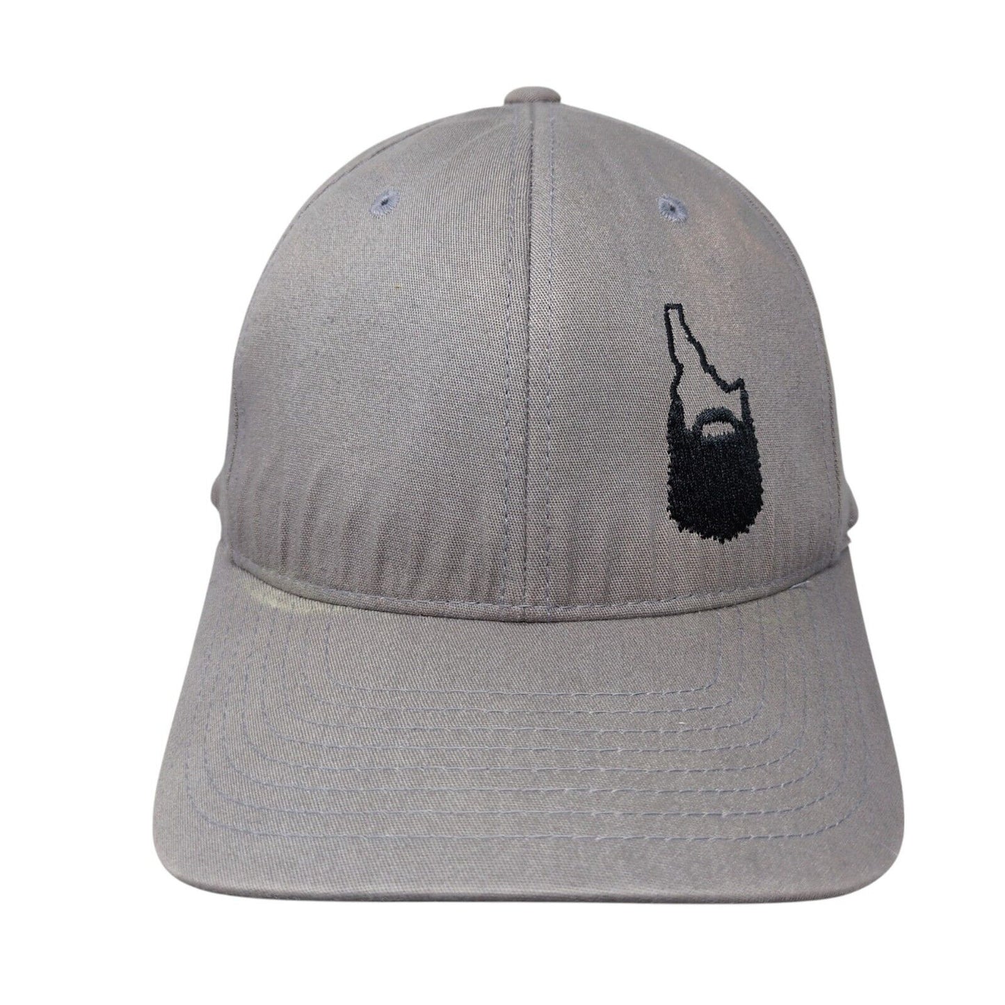 Idaho Beard Fitted Hat Gray L/XL Embroidered Flexfit Yupoong 6 Panel