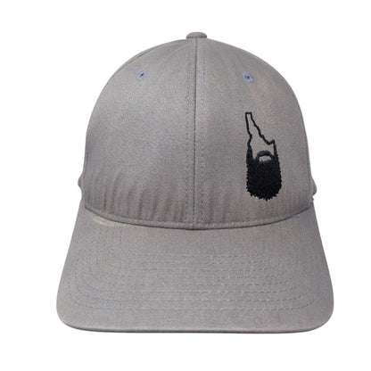 Idaho Beard Fitted Hat Gray L/XL Embroidered Flexfit Yupoong 6 Panel