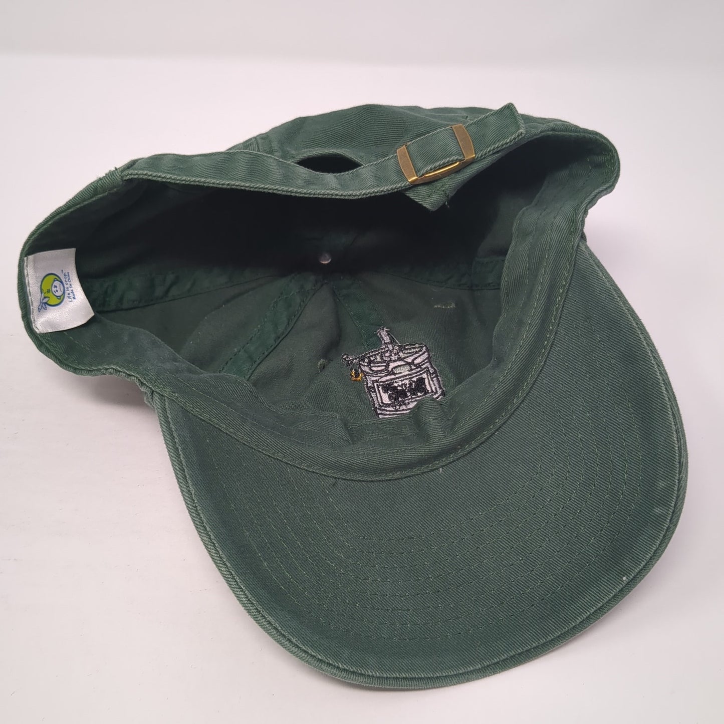 Out Of Beer Life Is Crap Slideback Hat Green One Size Adjustable