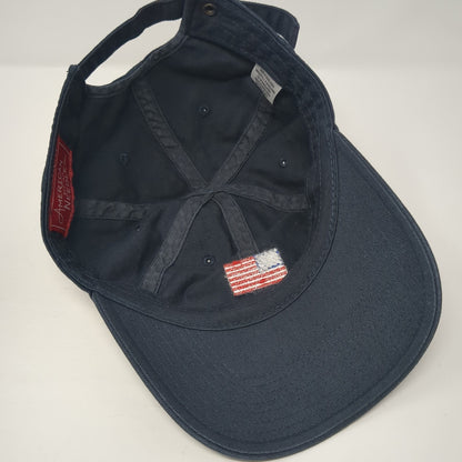 USA Flag Slideback Hat Blue One Size Embroidered Solid American Needle