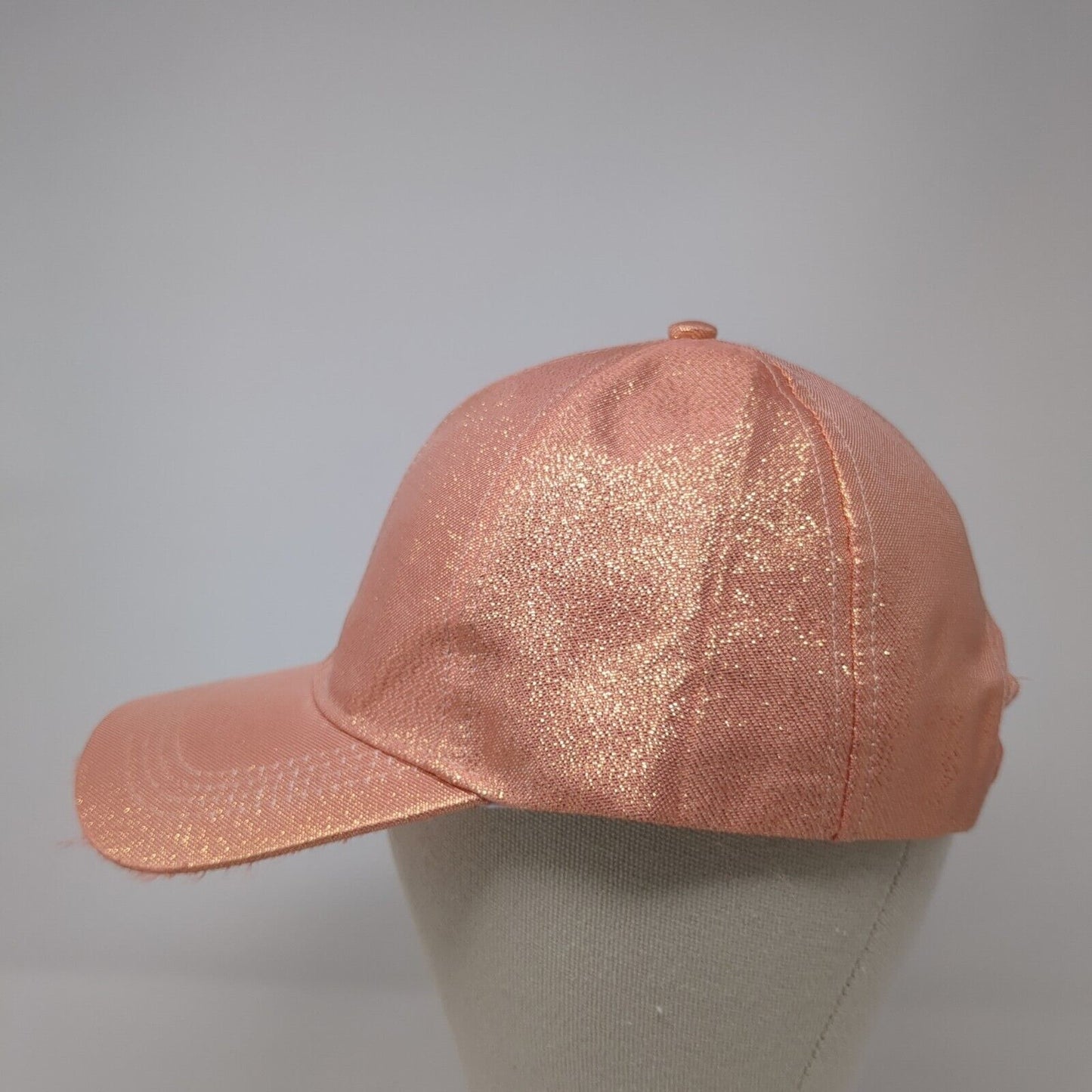 Unbranded Snapback Hat Pink One Size Adjustable Metallic Shiny 6 Panel