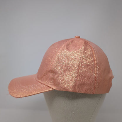 Unbranded Snapback Hat Pink One Size Adjustable Metallic Shiny 6 Panel