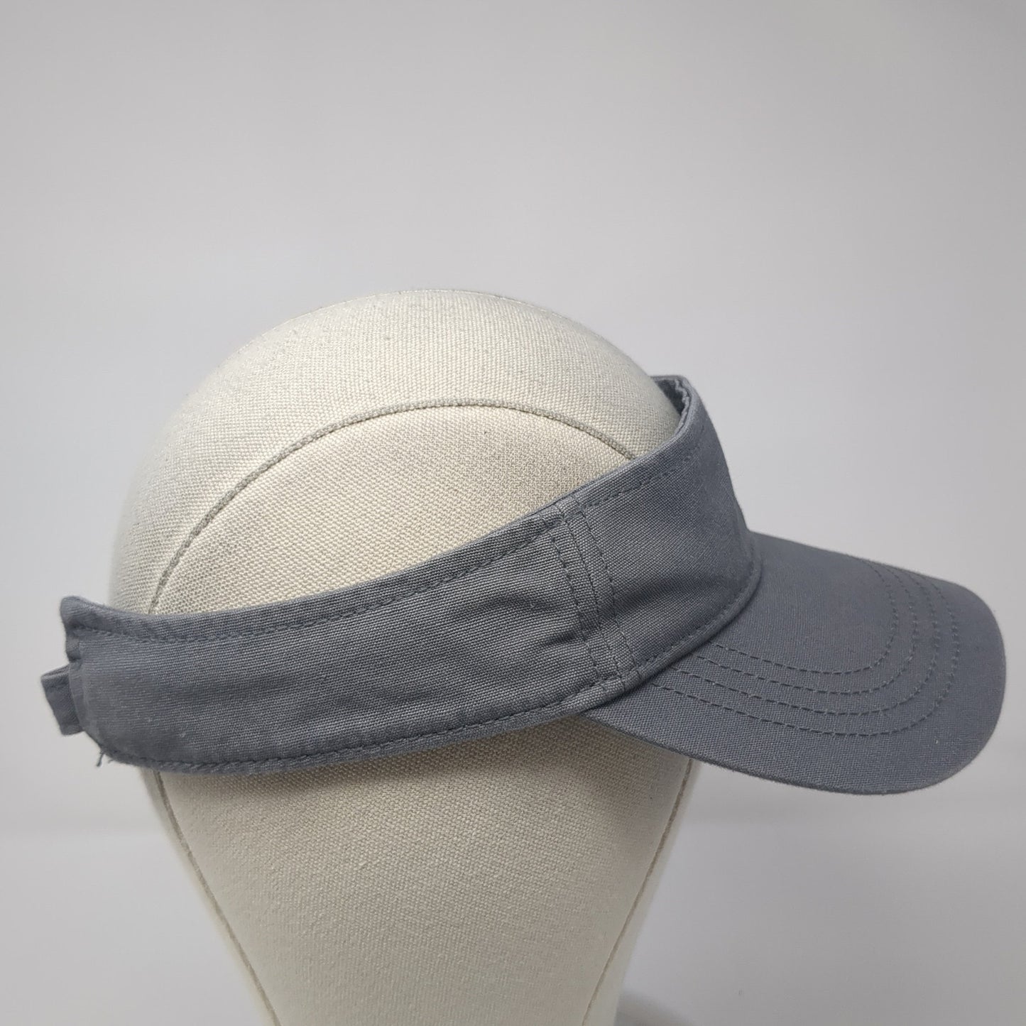 Unbranded Slideback Visor Hat Gray One Size Solid Adjustable Blank