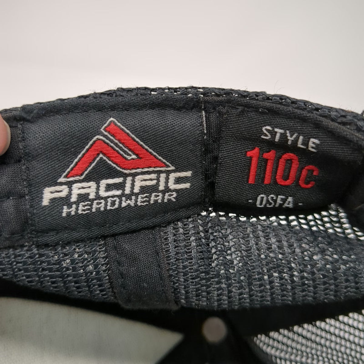 Pacific Headwear Trucker Hat Black OSFM Whiskey Bent Denim Patch Texas Snapback