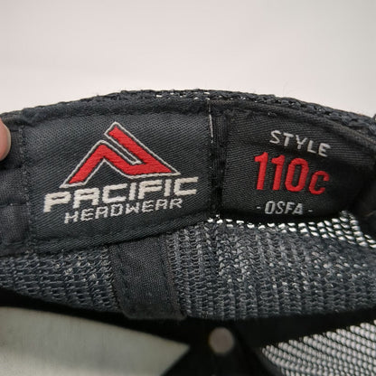 Pacific Headwear Trucker Hat Black OSFM Whiskey Bent Denim Patch Texas Snapback