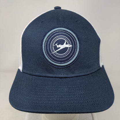 Aircraft Silhouette Patch Snapback Trucker Hat Blue OSFM Gulfstream Mesh Back