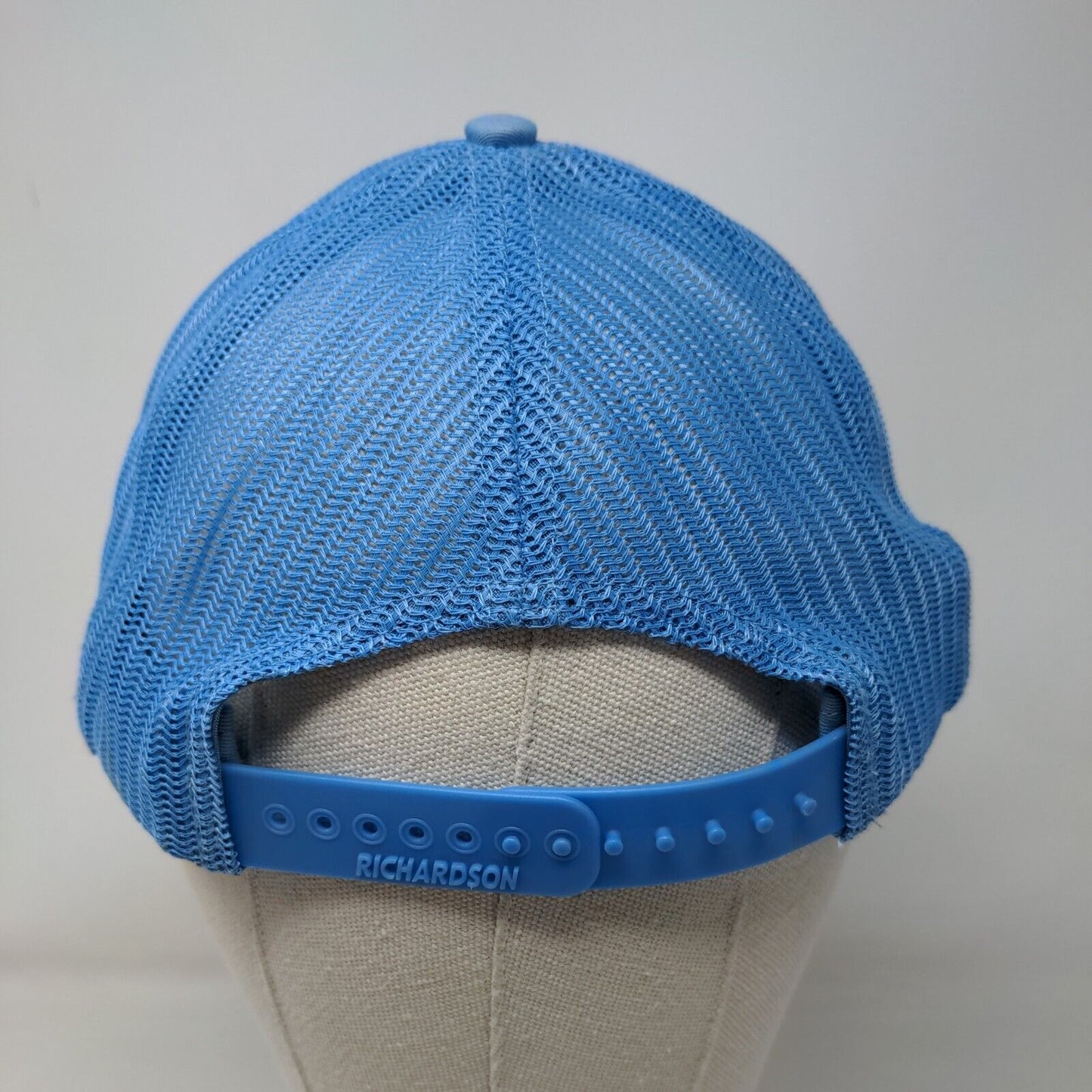 Opal Leather Patch Snapback Trucker Hat Blue One Size Richardson Mesh Back