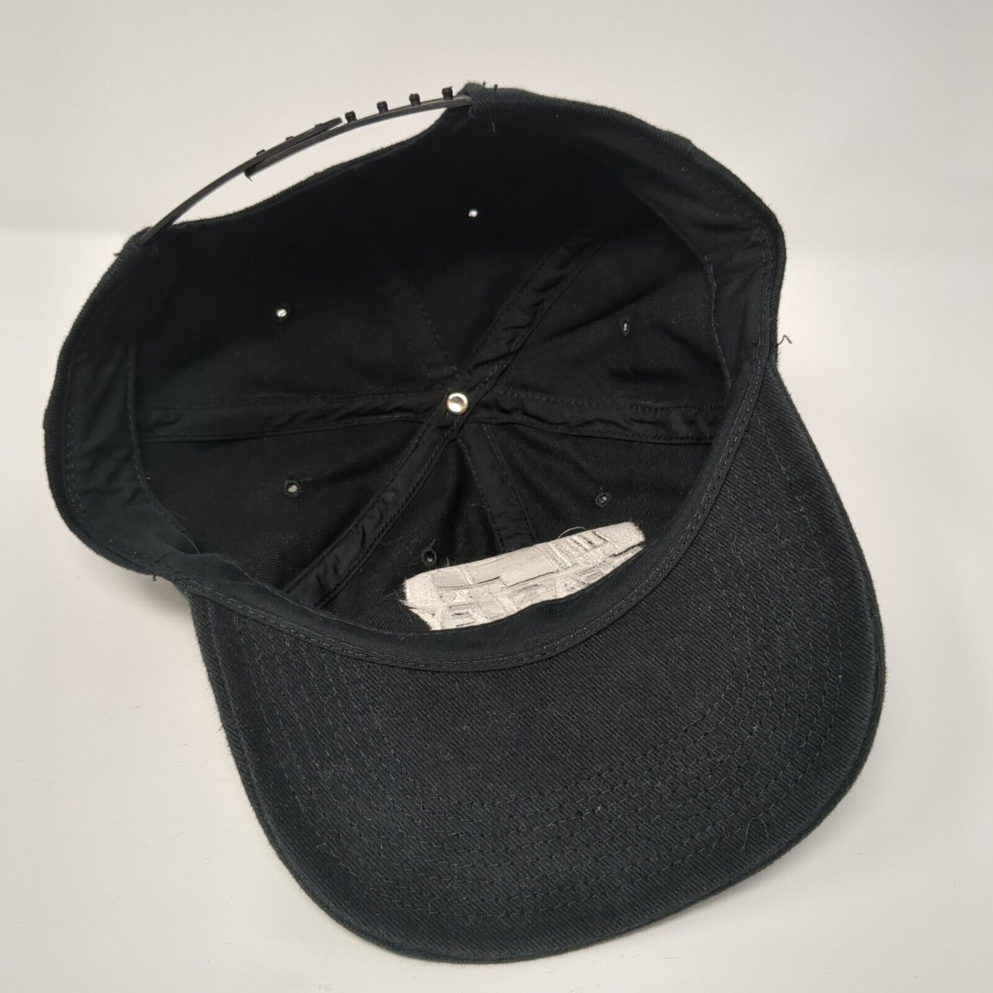 Peasley Transfer & Storage Snapback Hat Black One Size Embroidered