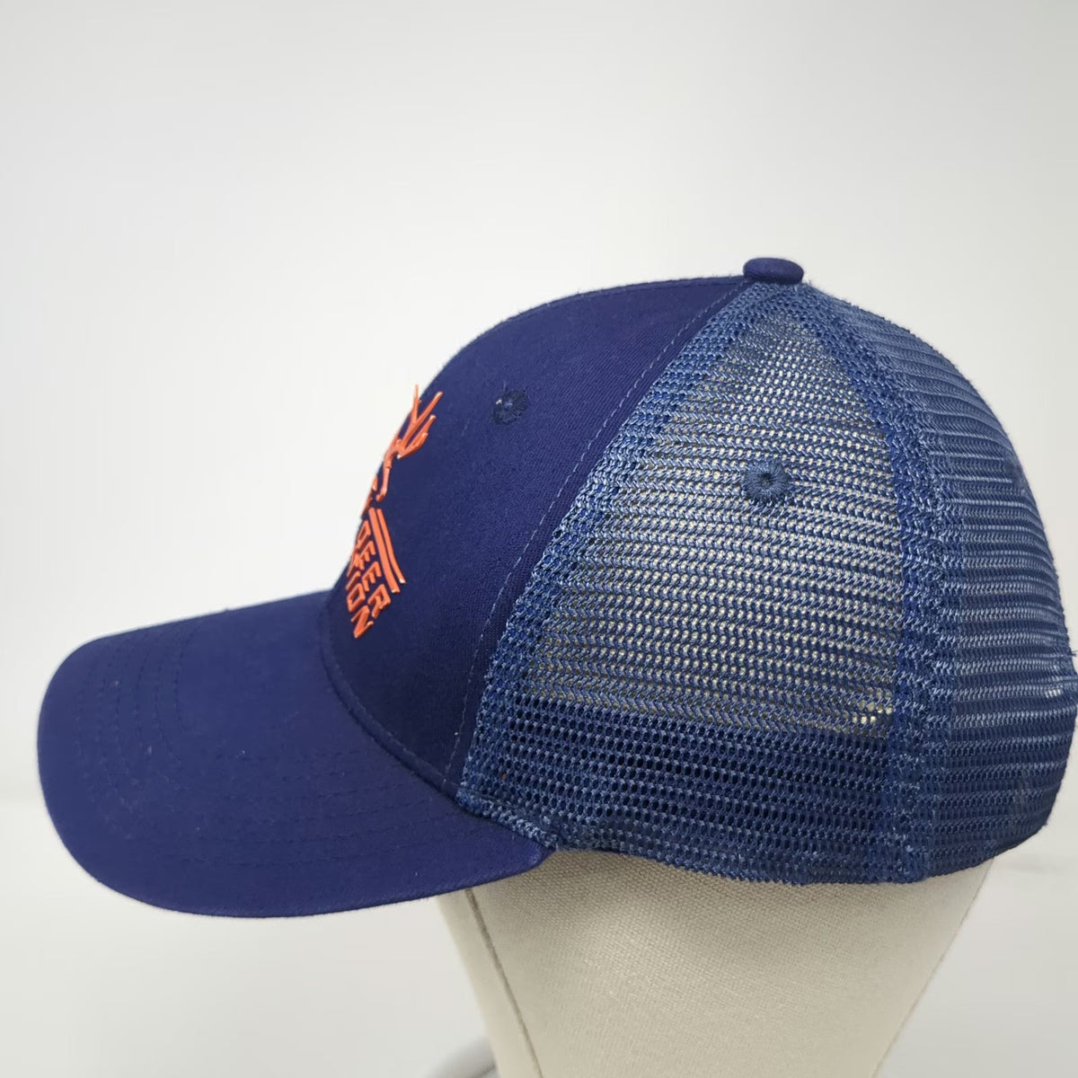 Mule Deer Foundation Blue Baseball Cap One Size Mesh Back Slideback 3D Logo Hat
