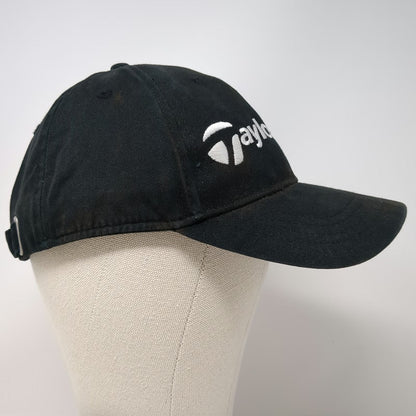 TaylorMade Baseball Cap Black One Size The Club Logo Slideback Cotton Golf Hat