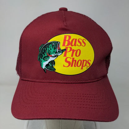 Bass Pro Shops Snapback Mesh Back Trucker Hat Red OSFM Gone Fishing