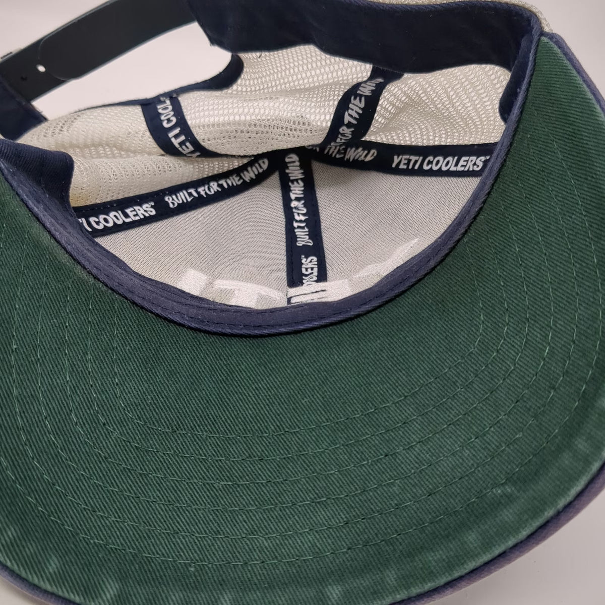 YETI Trucker Hat Blue One Size Snapback Mesh Embroidered Logo Coolers Outdoor