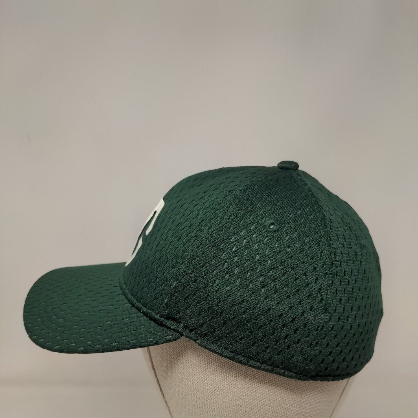 Morris Garages Fitted Hat Green S/M Breathable Mesh Vented Holes OC Sports