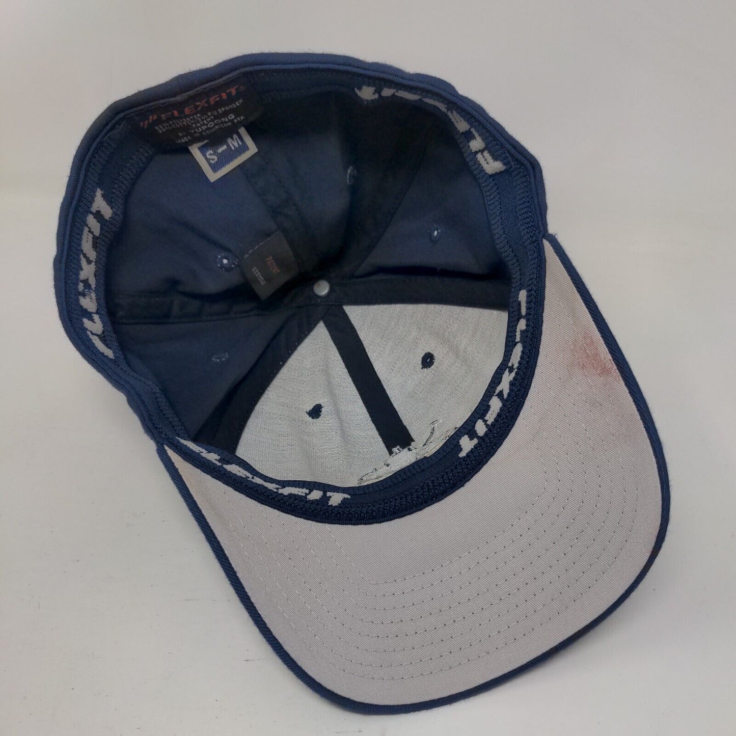Bloom-Masters Fitted Hat Blue Small-Medium Embroidered Flexfit Yupoong