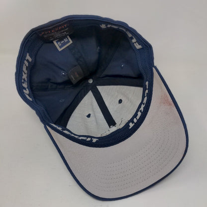 Bloom-Masters Fitted Hat Blue Small-Medium Embroidered Flexfit Yupoong