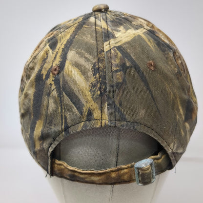 Outdoor Cap Baseball Brown Green Camo One Size Ducks Unlimited Slideback Hat