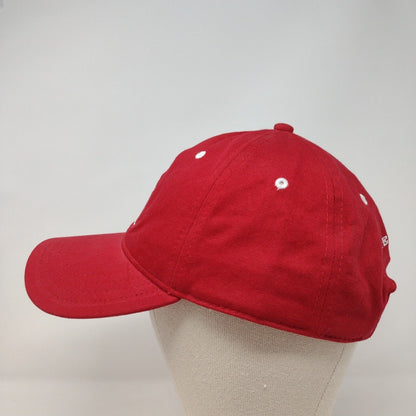 White Columns CC Slideback Hat Red One Size Adjustable Embroidered Pukka