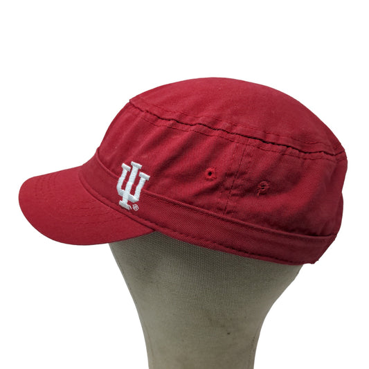 Signatures Women's Strapback Cadet Cap Red Embroidered IU Hoosiers Logo