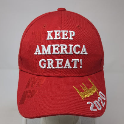 Keep America Great 2020 Strapback Hat Red One Size Adjustable Outdoor