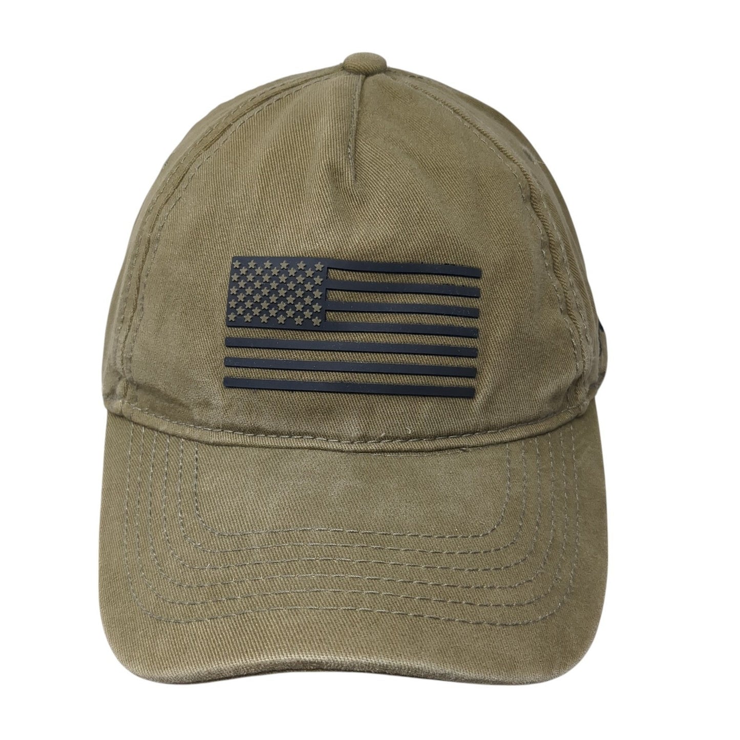 American Flag Army Strapback Baseball Cap Brown One Size Adjustable Patriotic