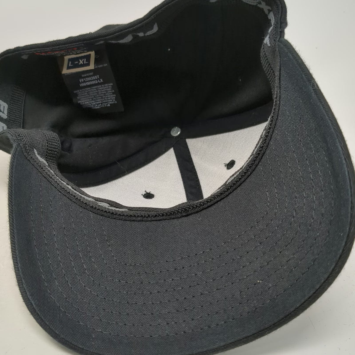 Hurley Baseball Cap Black XL Flexfit Structured Tonal Logo Embroidered Hat