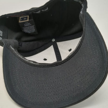 Hurley Baseball Cap Black XL Flexfit Structured Tonal Logo Embroidered Hat