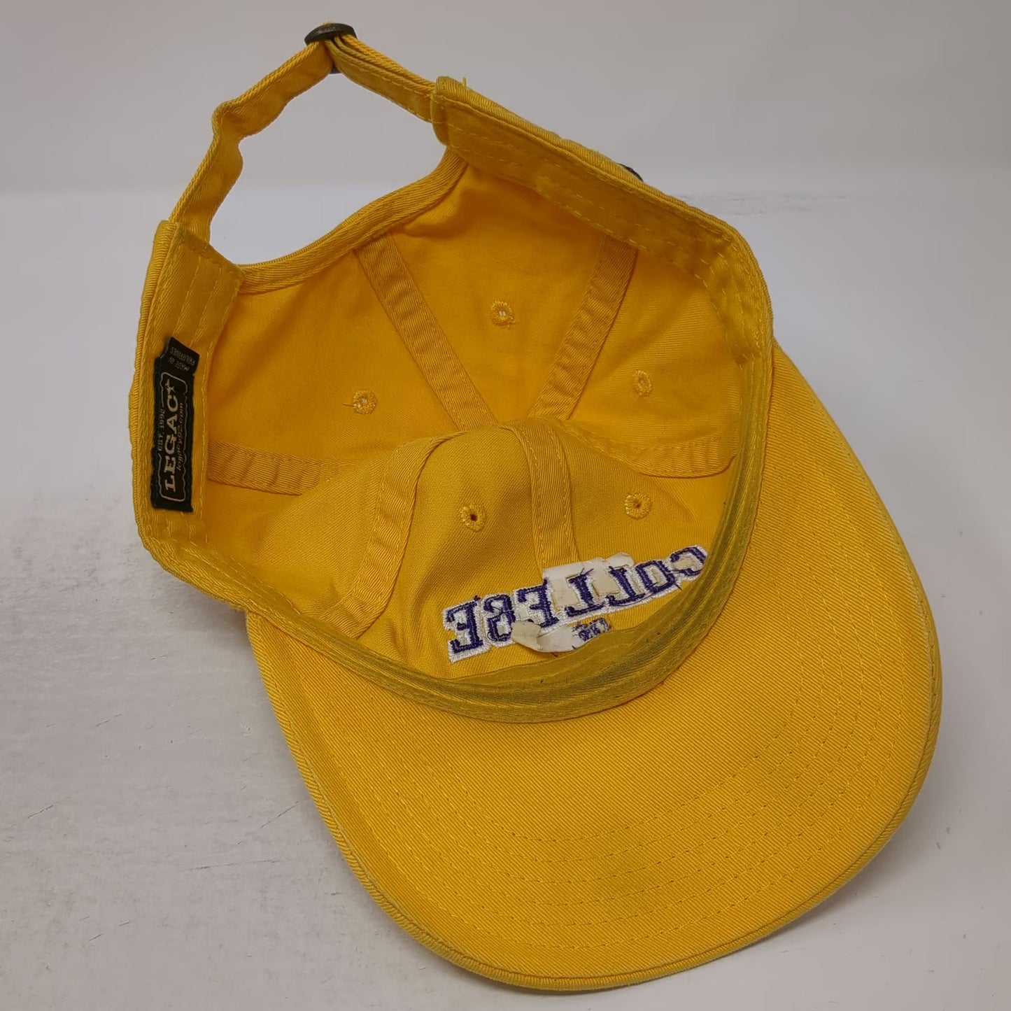 Legacy College of Idaho NCAA Yellow Cap One Size Hat Purple White Slideback