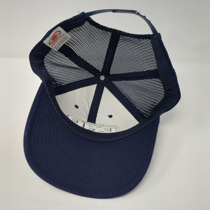 Best Dad Ever Snapback Trucker Hat Blue One Size Mesh Back Adjustable