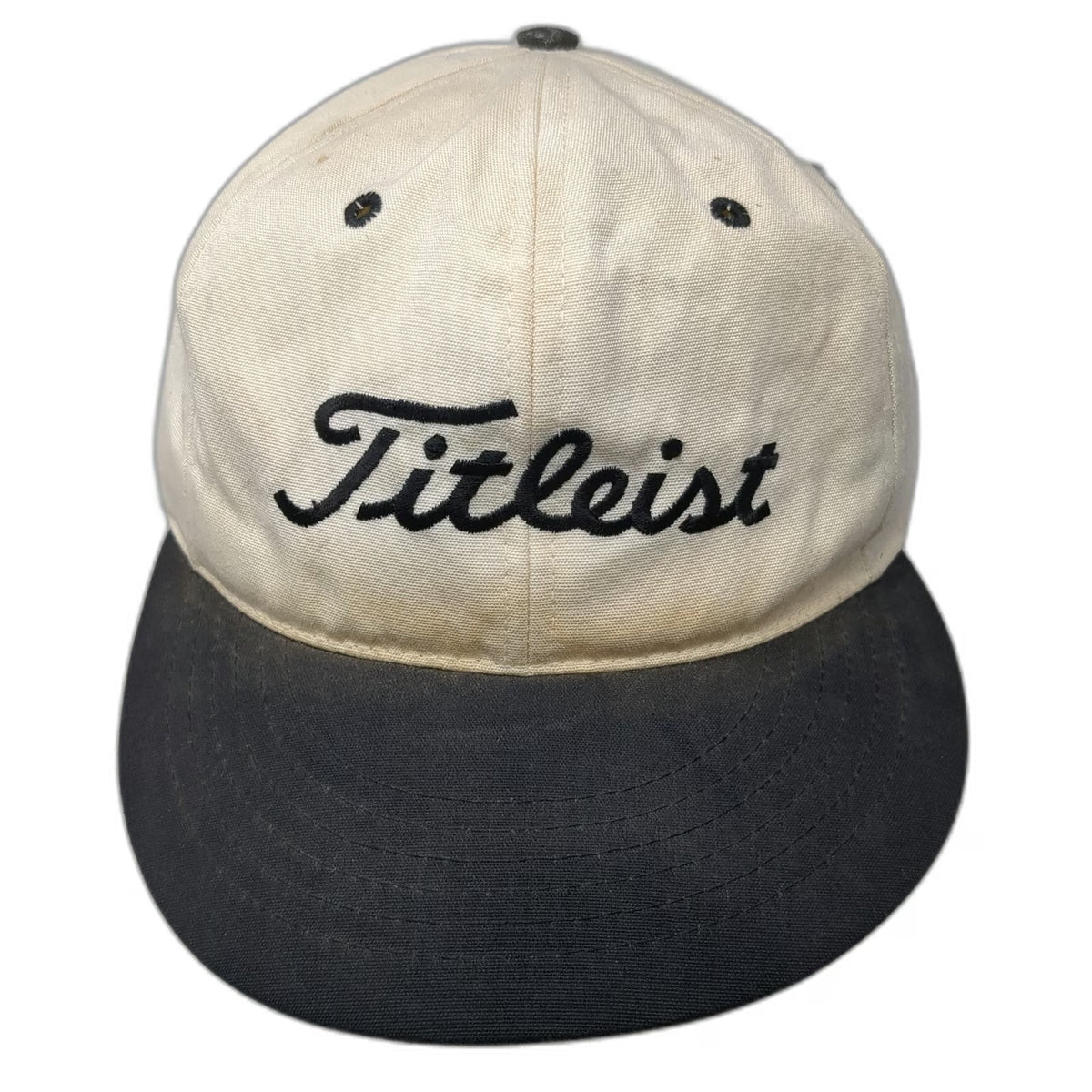 Titleist Texace Cap Beige Black L Embroidered Green Under Visor Hat Vintage