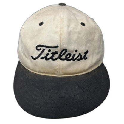 Titleist Texace Cap Beige Black L Embroidered Green Under Visor Hat Vintage